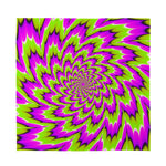 Green Explosion Moving Optical Illusion Silk Bandana