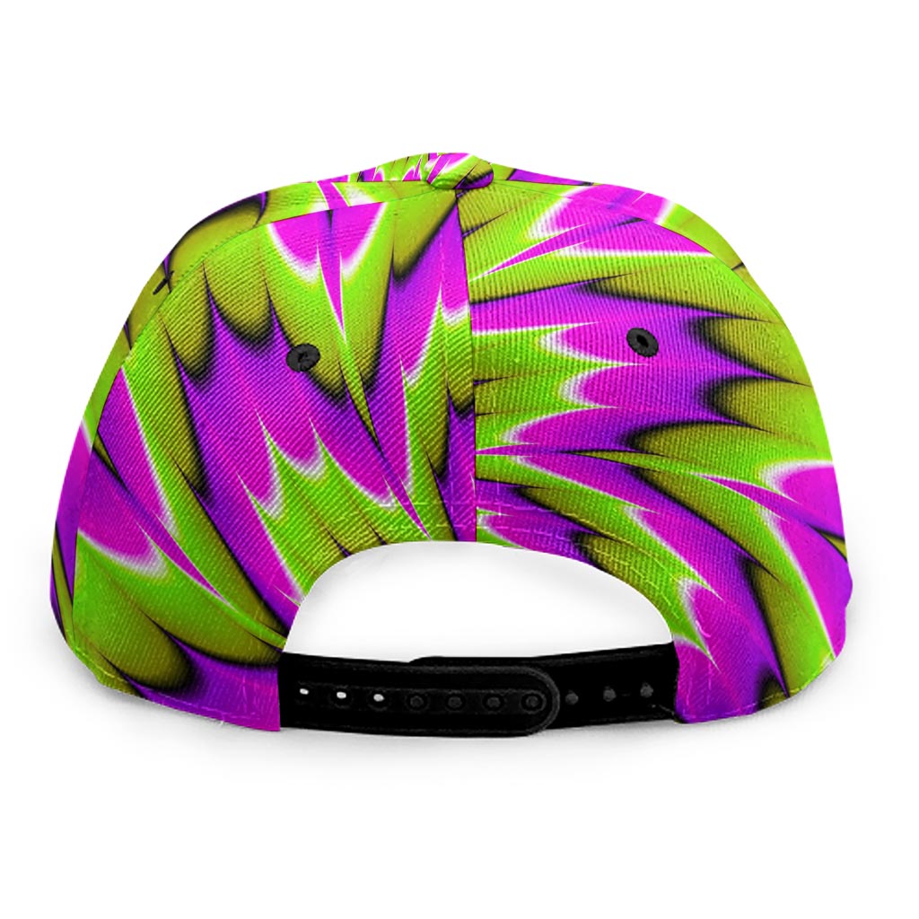 Green Explosion Moving Optical Illusion Snapback Cap