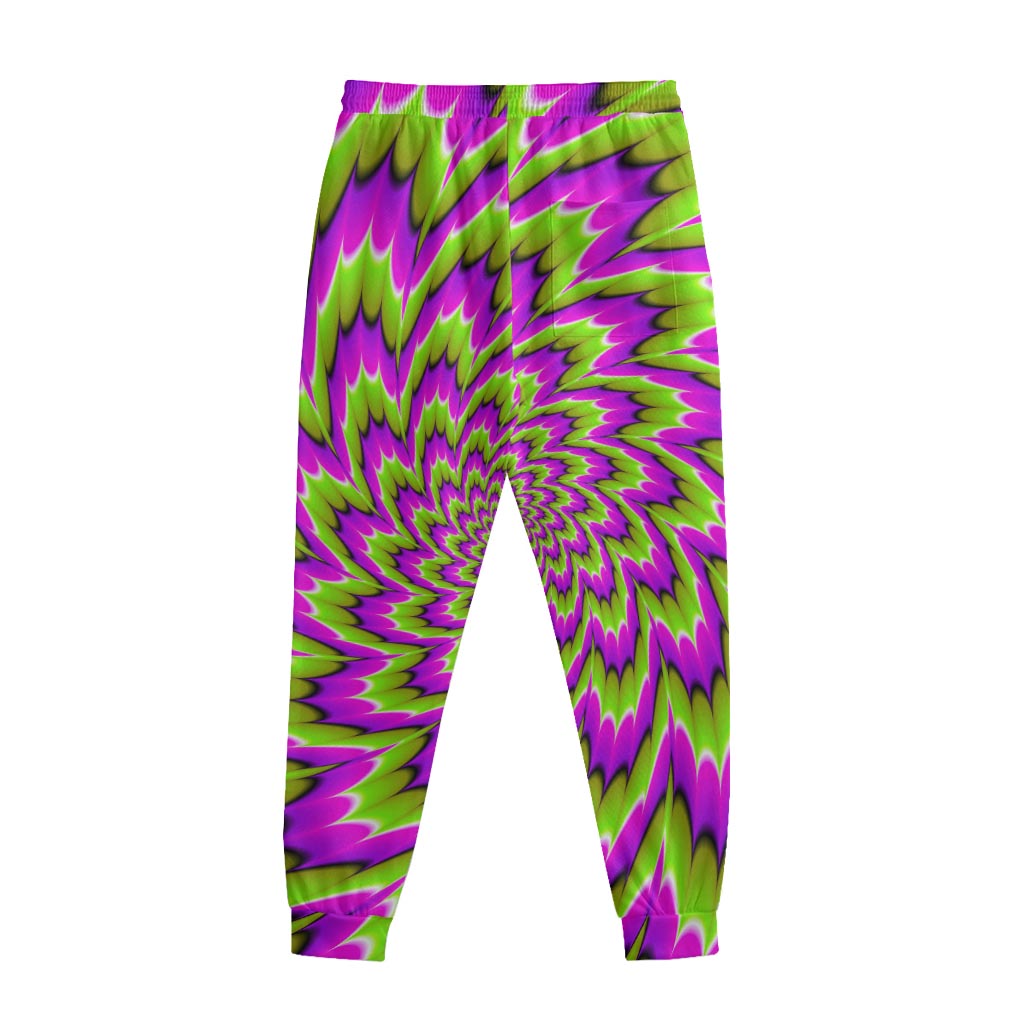 Green Explosion Moving Optical Illusion Sweatpants