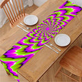 Green Explosion Moving Optical Illusion Table Runner