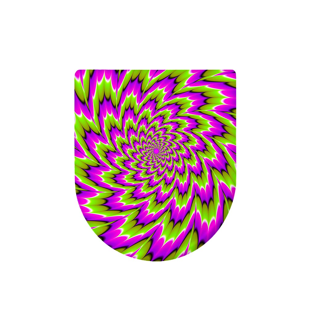 Green Explosion Moving Optical Illusion Toilet Lid Cover