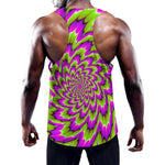Green Explosion Moving Optical Illusion Training Tank Top