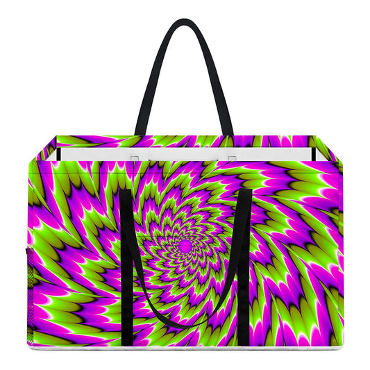 Green Explosion Moving Optical Illusion Utility Tote Bag