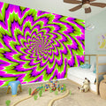 Green Explosion Moving Optical Illusion Wall Sticker