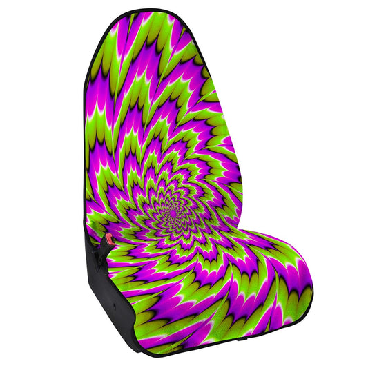 Green Explosion Moving Optical Illusion Waterproof Car Seat Cover