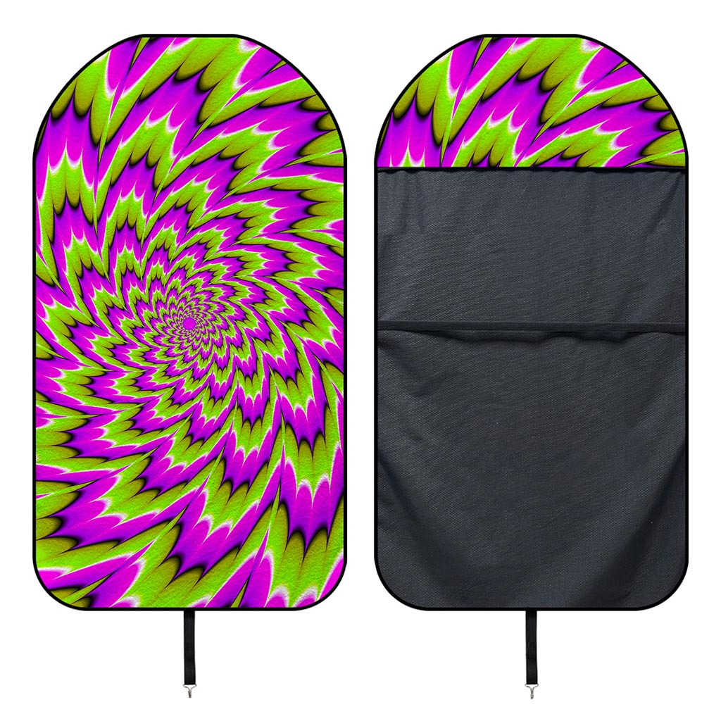 Green Explosion Moving Optical Illusion Waterproof Car Seat Cover