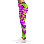 Green Explosion Moving Optical Illusion Women's Leggings