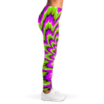 Green Explosion Moving Optical Illusion Women's Leggings