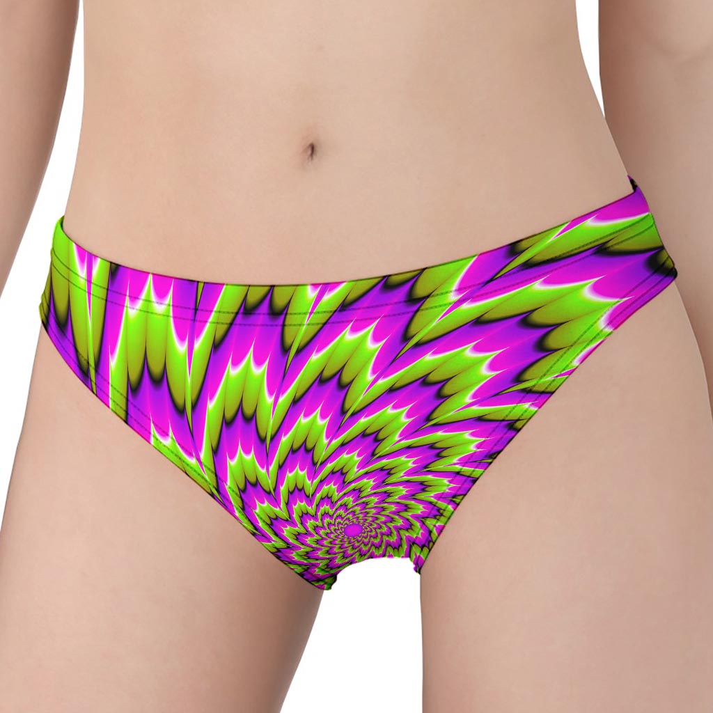 Green Explosion Moving Optical Illusion Women's Panties