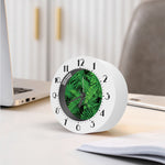 Green Fern Leaf Print Alarm Clock