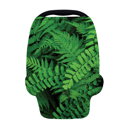 Green Fern Leaf Print Baby Seat Cover