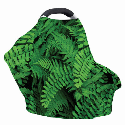 Green Fern Leaf Print Baby Seat Cover