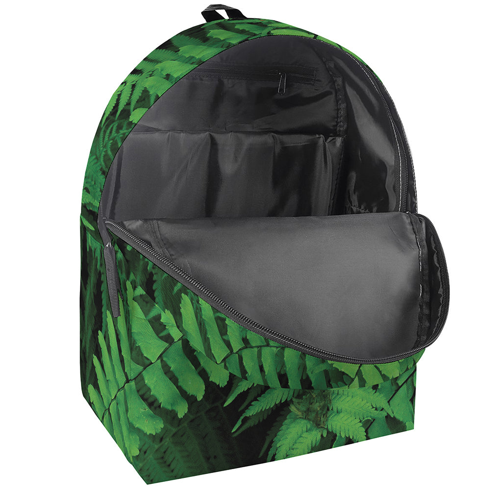 Green Fern Leaf Print Backpack
