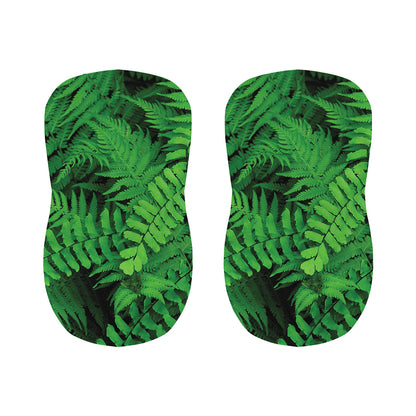Green Fern Leaf Print Bar Stool Covers