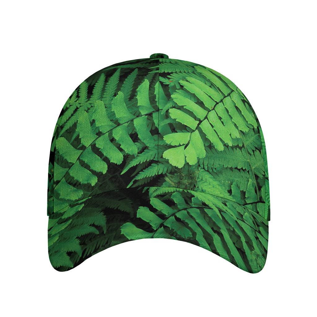 Green Fern Leaf Print Baseball Cap