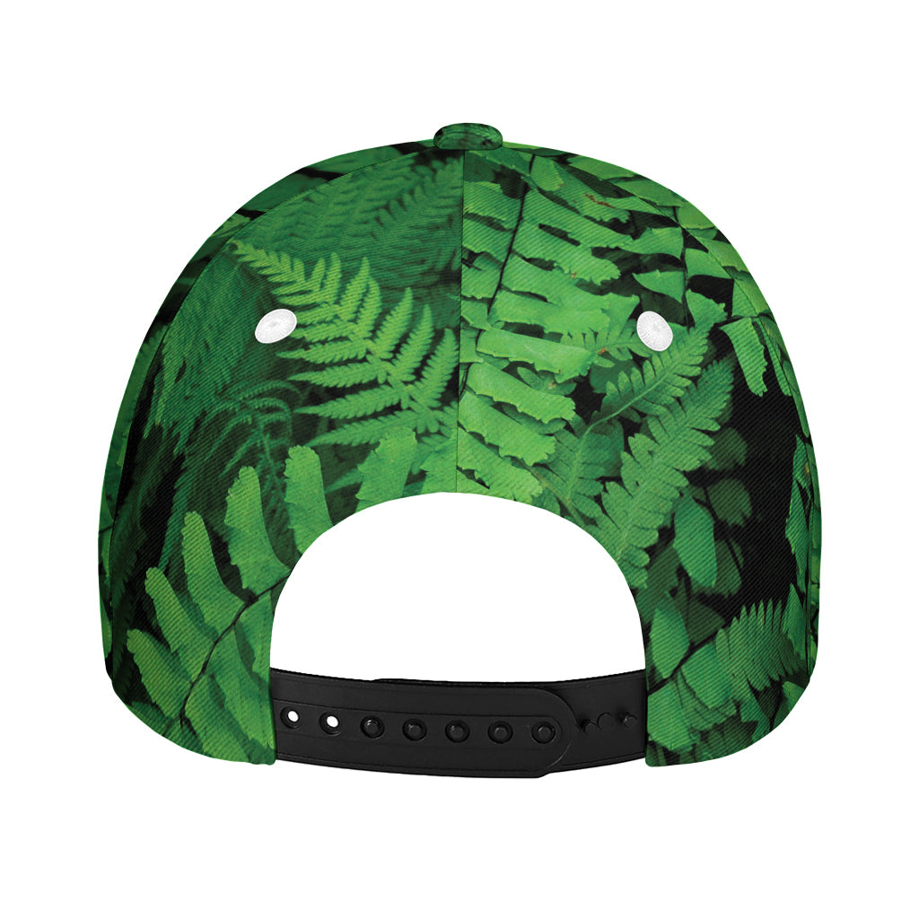 Green Fern Leaf Print Baseball Cap