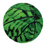 Green Fern Leaf Print Basketball