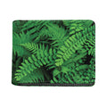 Green Fern Leaf Print Bifold Wallet