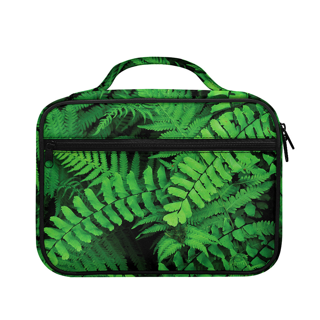 Green Fern Leaf Print Briefcase Bible Bag
