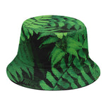 Green Fern Leaf Print Bucket Hat
