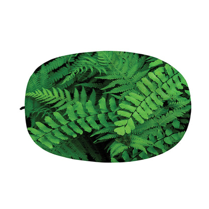 Green Fern Leaf Print Car Side Mirror Covers