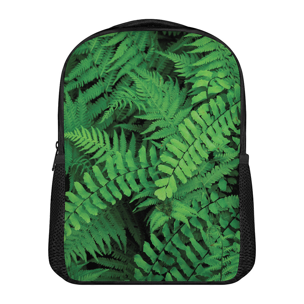 Green Fern Leaf Print Casual Backpack
