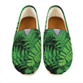 Green Fern Leaf Print Casual Shoes
