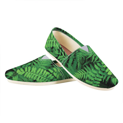 Green Fern Leaf Print Casual Shoes
