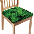 Green Fern Leaf Print Chair Cushion Cover