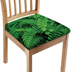 Green Fern Leaf Print Chair Cushion Cover