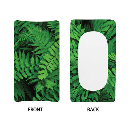 Green Fern Leaf Print Changing Pad Cover