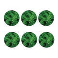Green Fern Leaf Print Coaster Set