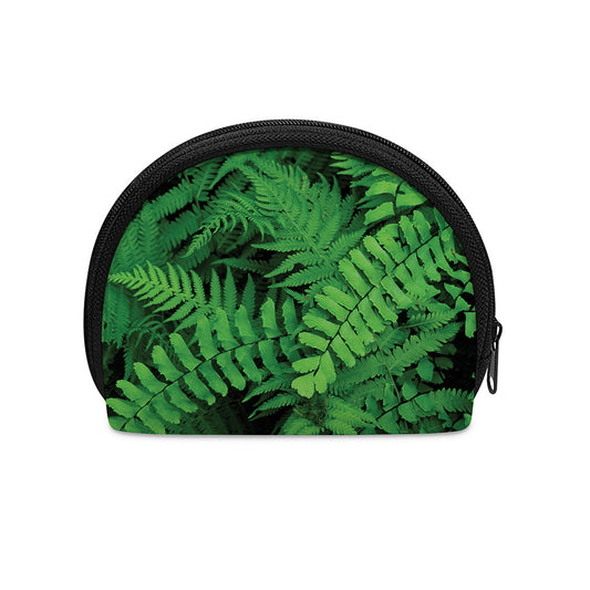 Green Fern Leaf Print Coin Purse