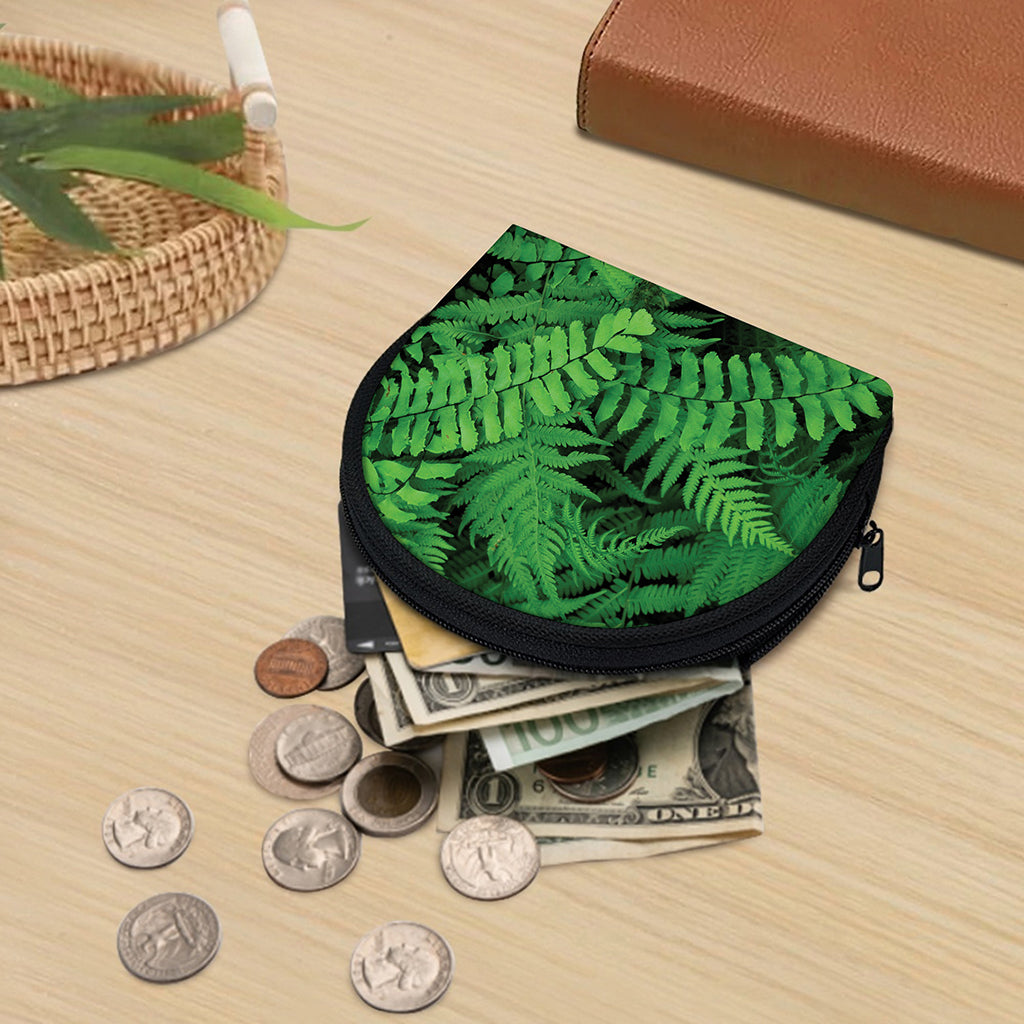 Green Fern Leaf Print Coin Purse