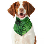 Green Fern Leaf Print Dog Bandana