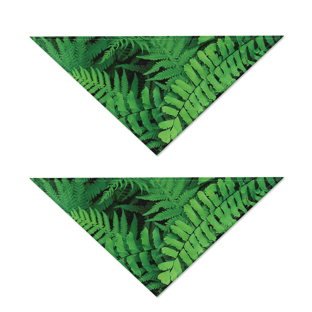 Green Fern Leaf Print Dog Bandana