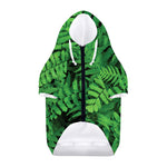 Green Fern Leaf Print Dog Zip Up Hoodie