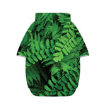 Green Fern Leaf Print Dog Zip Up Hoodie