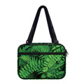 Green Fern Leaf Print Double Strap Bible Bag