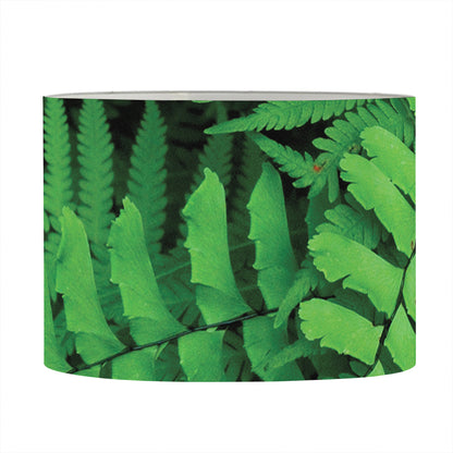 Green Fern Leaf Print Drum Lamp Shade