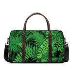 Green Fern Leaf Print Duffle Bag