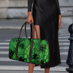 Green Fern Leaf Print Duffle Bag
