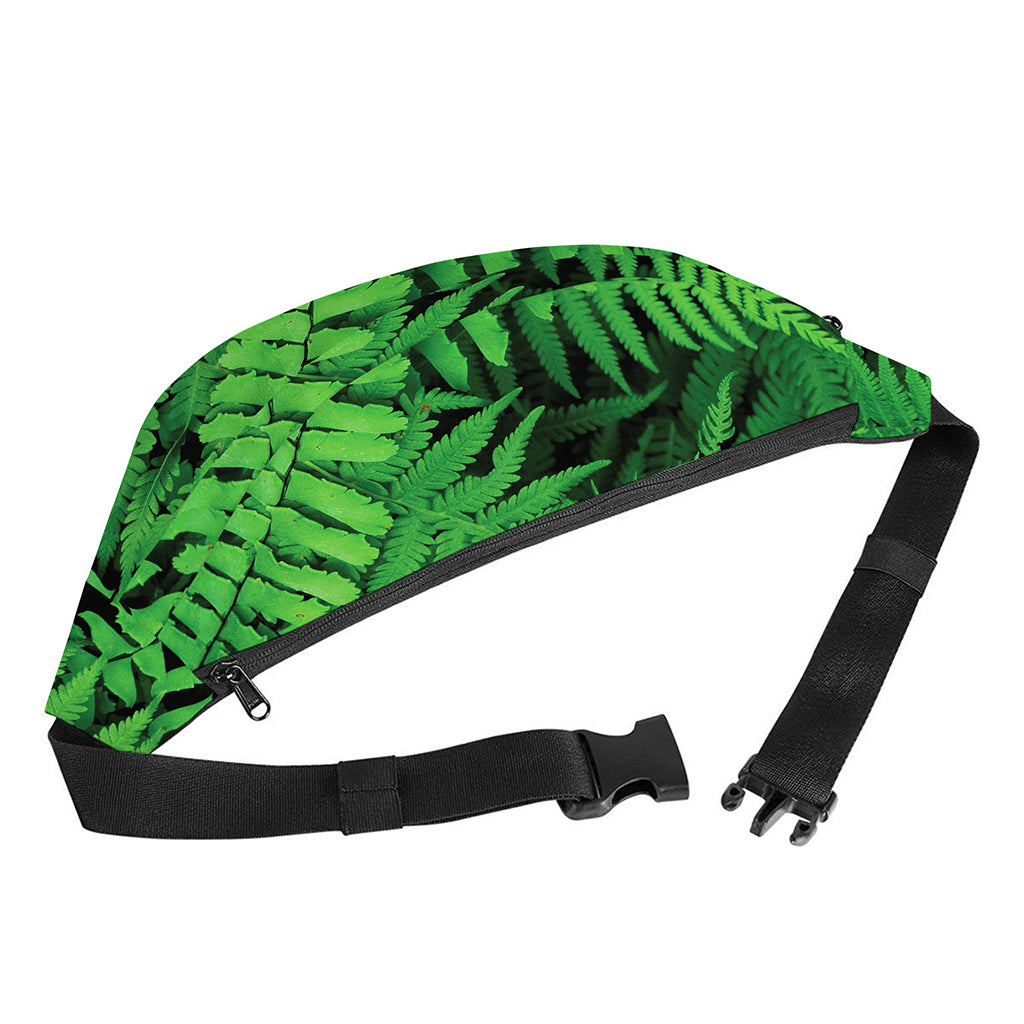 Green Fern Leaf Print Fanny Pack