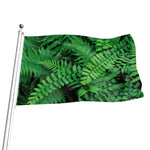Green Fern Leaf Print Flag