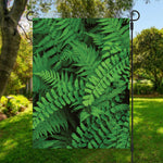 Green Fern Leaf Print Garden Flag