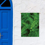 Green Fern Leaf Print Garden Flag