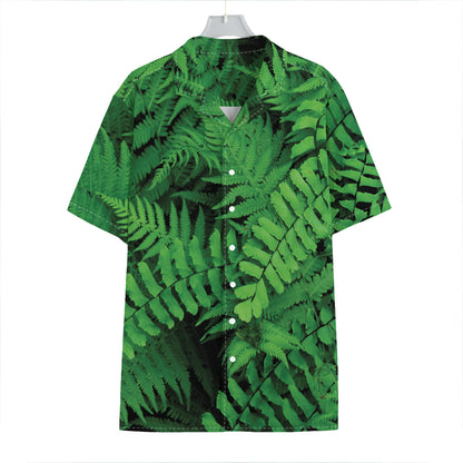 Green Fern Leaf Print Hawaiian Shirt