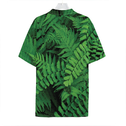 Green Fern Leaf Print Hawaiian Shirt