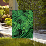 Green Fern Leaf Print House Flag