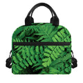 Green Fern Leaf Print Insulated Lunch Bag